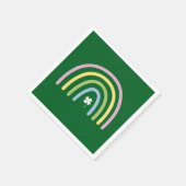 Serviette En Papier Four Leaf Clover Rainbow St Patrick's Day (Coin)
