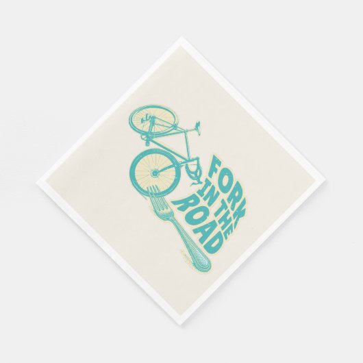 Serviette En Papier Fourche dans la rue Funny vélo (Coin)