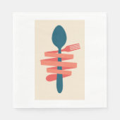 Serviette En Papier Fourche Et Cuillère (Devant)
