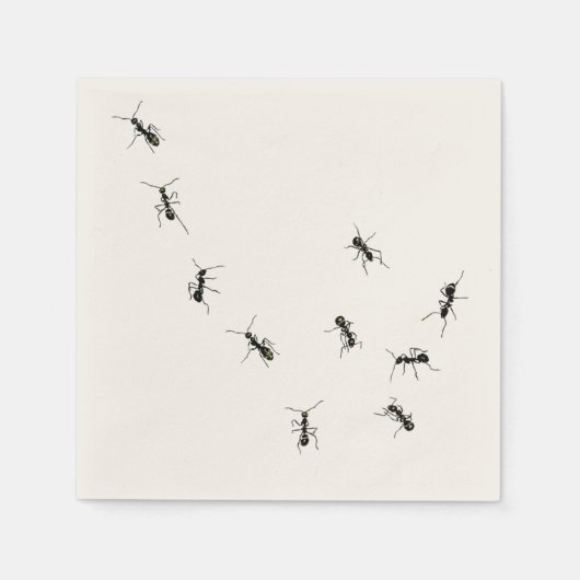 Serviette En Papier fourmis en marche (Devant)