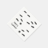 Serviette En Papier Fourmis noires joyeuses d'été (Coin)