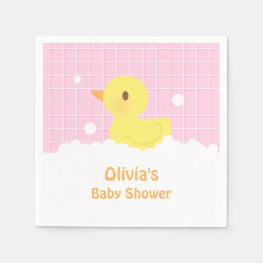 Serviette En Papier Fournitures de Baby shower en caoutchouc chic (Devant)