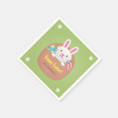 Serviette En Papier Fournitures de chouette lapin de Pâques et de la f (Coin)