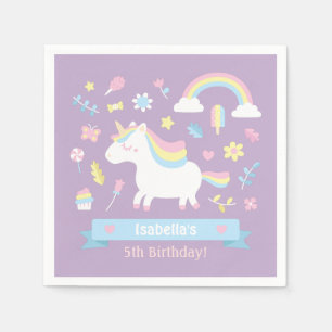 Serviette En Papier Fournitures de fête d'anniversaire pour filles lic