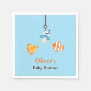 Serviette En Papier Fournitures de fête de bébé pêche appât de poisson