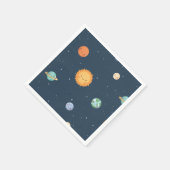 Serviette En Papier Fournitures de la partie spatiale Soleil et Planèt (Coin)