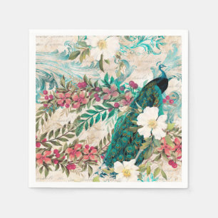 Serviette En Papier Fournitures Mariage Peacock Papier serviettes