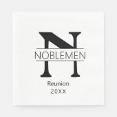 Serviette En Papier Fournitures Monogram Napkin Family Reunion Party (Devant)