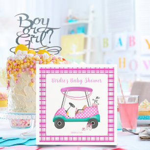 Serviette En Papier Fournitures pour bébé en chariot de golf rose Baby