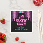 Serviette En Papier Fous Llow Crazy Sweet 16 fête d'anniversaire (En situation)