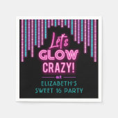 Serviette En Papier Fous Llow Crazy Sweet 16 fête d'anniversaire (Devant)