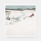 Serviette En Papier Fox dans la neige, 1935 par Newell Convers Wyeth (Devant)