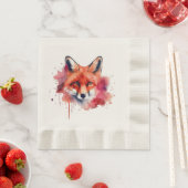 Serviette En Papier Fox Napkins (En situation)