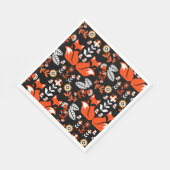 Serviette En Papier Fox Nordic Scandinavian Folk Art nappe (Coin)