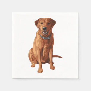 Serviette En Papier Fox Red Yellow Labrador Retriever Chien
