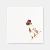 Serviette En Papier Fox Terrier doux d'été (Devant)