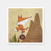 Serviette En Papier Fox Unicyclist-Plus qu'un conquérant (Devant)