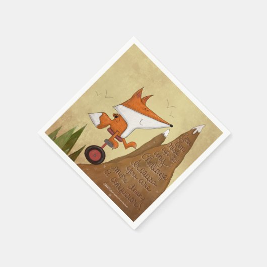 Serviette En Papier Fox Unicyclist-Plus qu'un conquérant (Coin)
