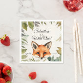 Serviette En Papier Fox Wild One Woodland Animal fête d'anniversaire (En situation)