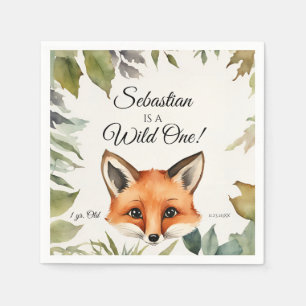 Serviette En Papier Fox Wild One Woodland Animal fête d'anniversaire