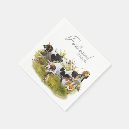 Serviette En Papier Foxhound (Coin)