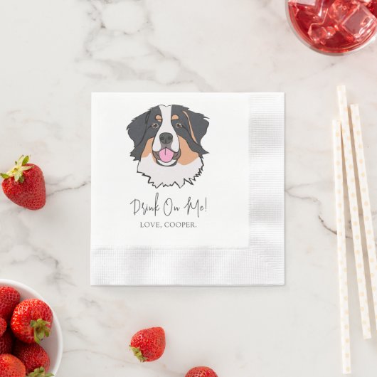 Serviette En Papier Foxhound Boire Sur Moi Chien Personnalisé Cocktail (En situation)