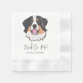 Serviette En Papier Foxhound Boire Sur Moi Chien Personnalisé Cocktail (Devant)