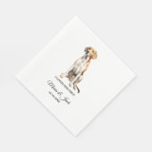 Serviette En Papier Foxhound Chien Anglais J'Aimais Son Premier Mariag (Coin)