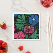 Serviette En Papier Foxtrot Delta Tango Flower Boho (En situation)