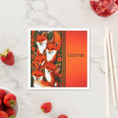 Serviette En Papier Foxy Fun Orange (En situation)