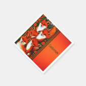 Serviette En Papier Foxy Fun Orange (Coin)