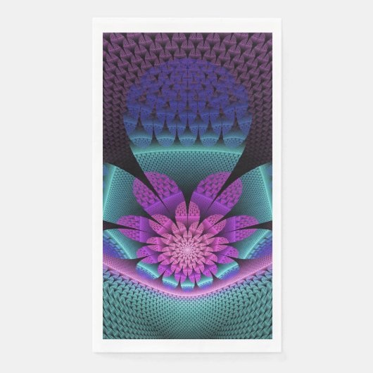 Serviette En Papier Fractal Imaginaire coloré à motif inhabituel (Devant)