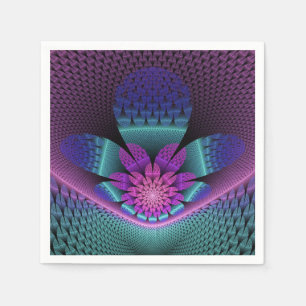 Serviette En Papier Fractal Imaginaire coloré à motif inhabituel