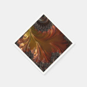 Serviette En Papier Fractal, plumes, serviettes en cuivre (Coin)