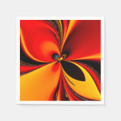 Serviette En Papier Fractale Orange Fury (Devant)