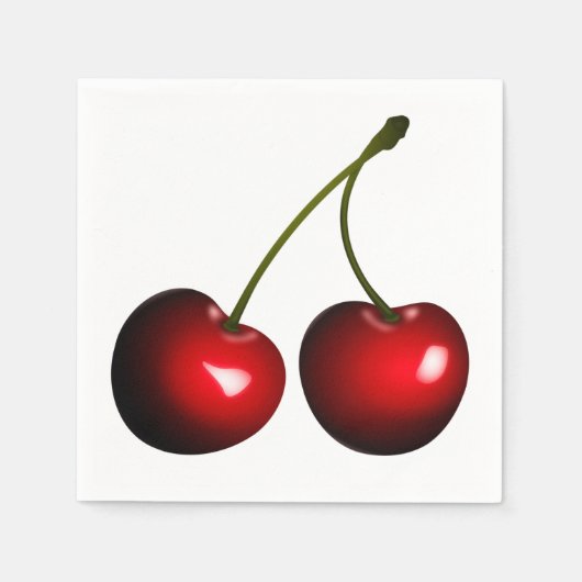 Serviette En Papier Fraîche cerise sucrée (Devant)