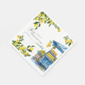 Serviette En Papier Fraîche Du Marché Fête des mariées Citrus Citron (Coin)