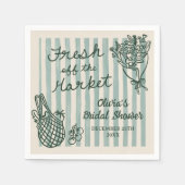 Serviette En Papier Fraîche Hors Du Marché Douche Nuptiale Tirée À La  (Devant)