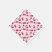 Serviette En Papier Fraîches Cerises Douces (Coin)