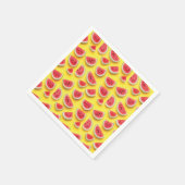 Serviette En Papier Fraîches de pastèque Motif sur Jaune (Coin)