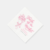Serviette En Papier Frais Éclos sur le Marché Fête de Mariage Rose (Coin)