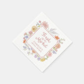 Serviette En Papier Frais sortis du Marché Floral Bridal Shower  (Coin)