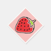 Serviette En Papier Fraise (Coin)