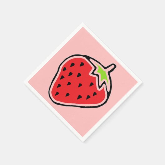 Serviette En Papier Fraise (Coin)