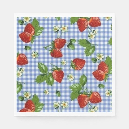Serviette En Papier Fraise (Devant)
