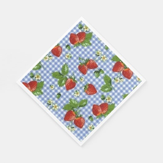 Serviette En Papier Fraise (Coin)