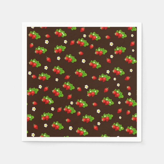 Serviette En Papier Fraise (Devant)