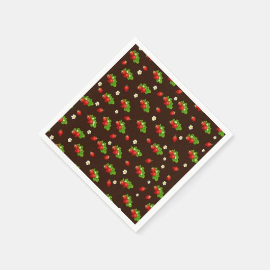 Serviette En Papier Fraise (Coin)