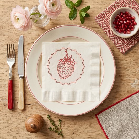 Serviette En Papier Fraise