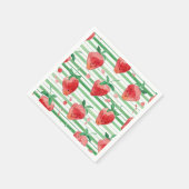 Serviette En Papier Fraise (Coin)